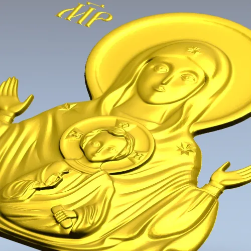 Богоматерь "Знамение" - 3D модель STL для ЧПУ