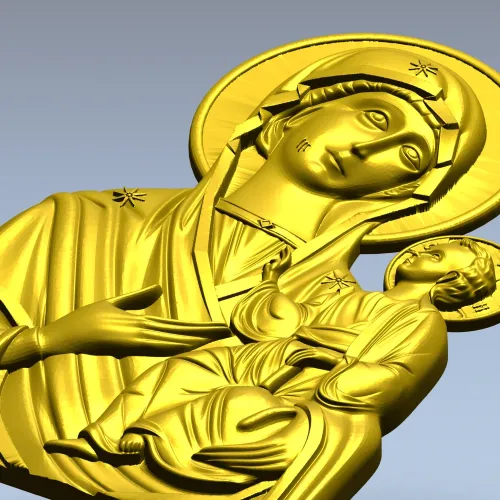 Иверская Богоматерь - 3D модель STL для ЧПУ