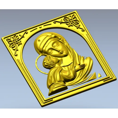 3D модель STL - Икона Божья Матерь Игоревская (рельеф)