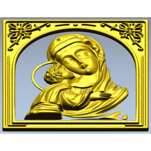 3D модель STL - Икона Божья Матерь Игоревская (рельеф)