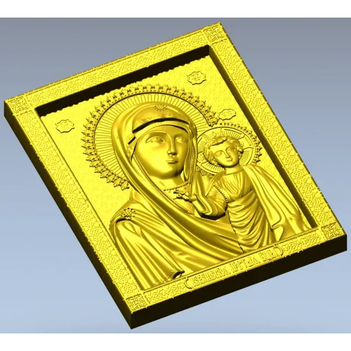 Казанская икона Божией Матери - 3D модель STL для ЧПУ
