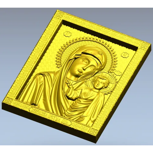 Казанская икона Божией Матери - 3D модель STL для ЧПУ