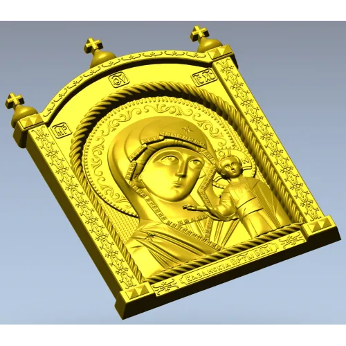 Икона Божией Матери Казанской - 3D модель STL для ЧПУ