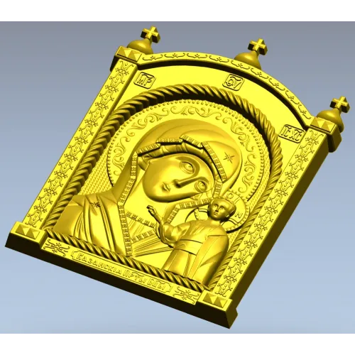 Икона Божией Матери Казанской - 3D модель STL для ЧПУ