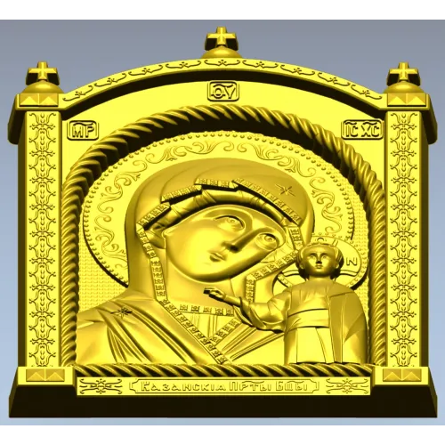 Икона Божией Матери Казанской - 3D модель STL для ЧПУ