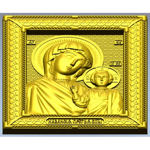 Казанская икона - барельеф для ЧПУ (STL)