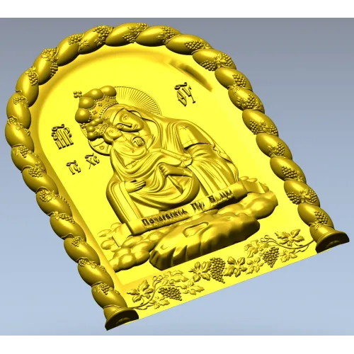 Почаевская икона Божией Матери - 3D модель STL для ЧПУ