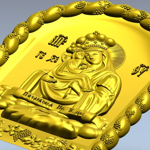 Почаевская икона Божией Матери - 3D модель STL для ЧПУ