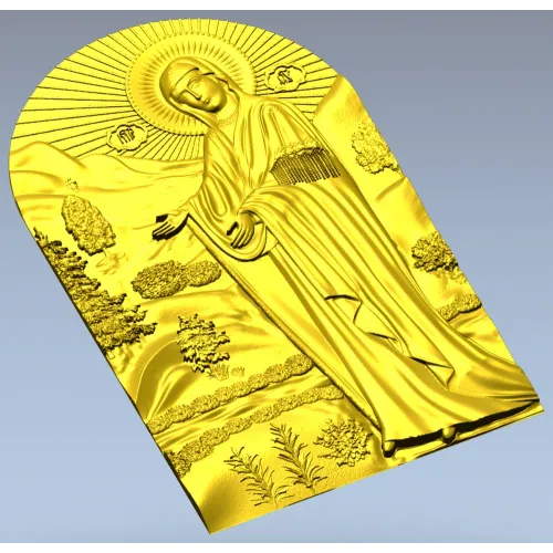 Пюхтицкая икона Божией Матери - 3D STL модель для ЧПУ