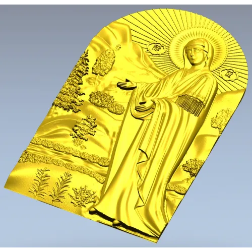 Пюхтицкая икона Божией Матери - 3D STL модель для ЧПУ