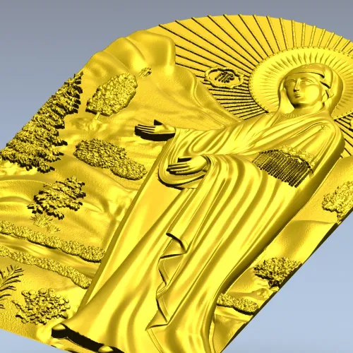Пюхтицкая икона Божией Матери - 3D STL модель для ЧПУ