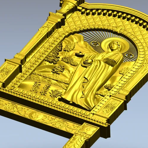 Божья Матерь Пюхтицкая - 3D модель STL для ЧПУ