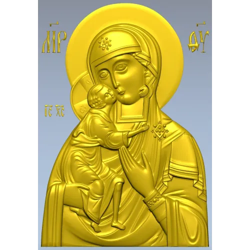 Феодоровская икона Богородицы - STL для ЧПУ