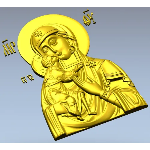 Феодоровская икона Богородицы - STL для ЧПУ