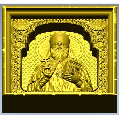 High-relief Orthodox Icon STL - Saint Benjamin of Petrograd