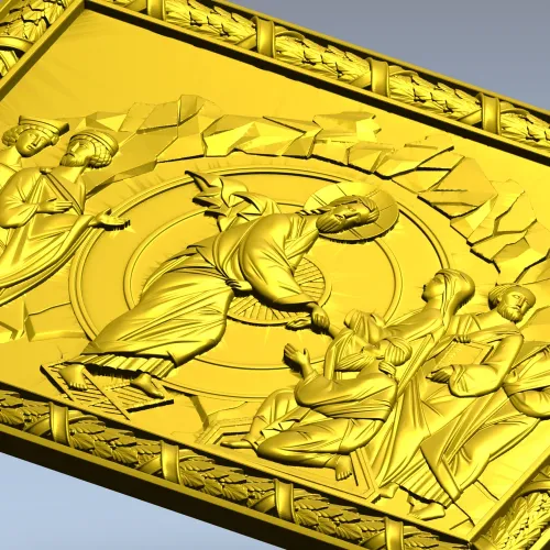 Anastasis - Resurrection Icon Relief (STL)
