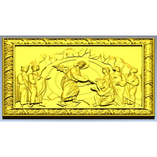 Anastasis - Resurrection Icon Relief (STL)
