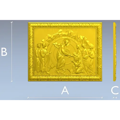 Anastasis - Resurrection Icon Relief (STL)