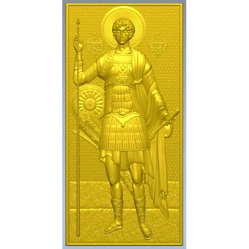 Saint George the Victorious - STL 3D model relief panel for CNC