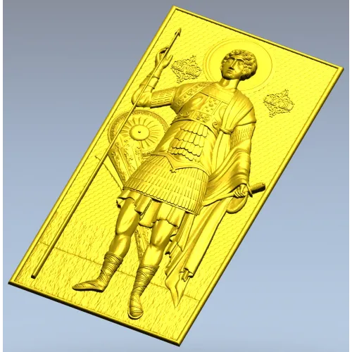 Saint George the Victorious - STL 3D model relief panel for CNC