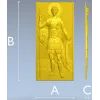 Saint George the Victorious - STL 3D model relief panel for CNC