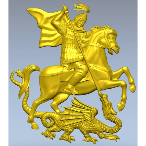 Георгий Победоносец - рельефная 3D модель STL для ЧПУ