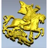 Георгий Победоносец - рельефная 3D модель STL для ЧПУ