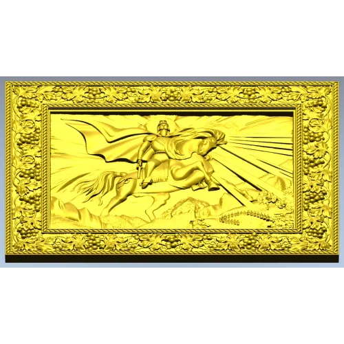 Saint George the Victorious - high-relief STL panel for CNC