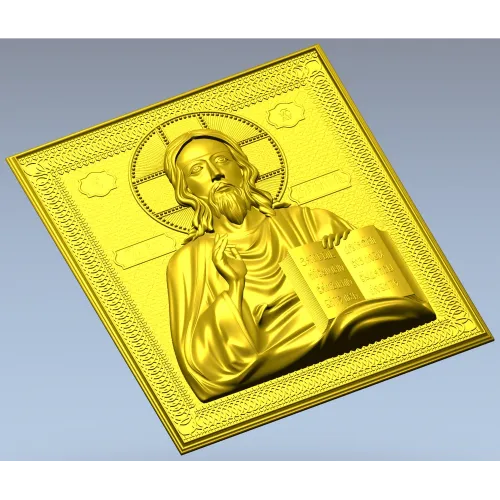 Господь Вседержитель - 3D модель STL для ЧПУ (икона, рельеф для фрезера)