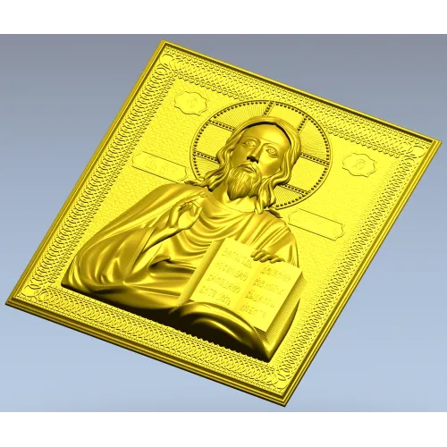 Господь Вседержитель - 3D модель STL для ЧПУ (икона, рельеф для фрезера)