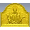 Господь Вседержитель - евхаристический барельеф в формате STL для ЧПУ
