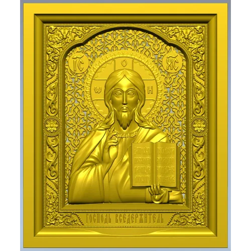 Christ Pantocrator - high-relief STL model for CNC