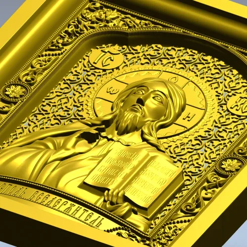 Christ Pantocrator - high-relief STL model for CNC