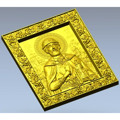 Икона Святой Дмитрий Донской - 3D модель STL для ЧПУ