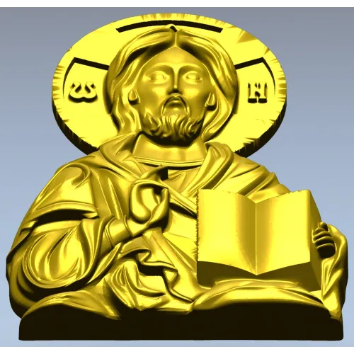 Christ Pantocrator high-relief STL for CNC