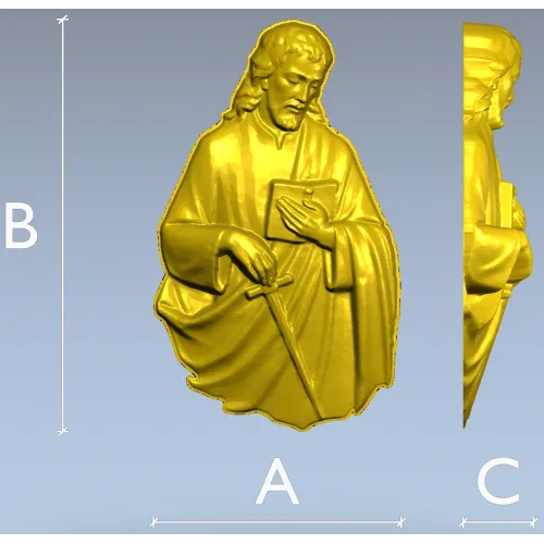 3D модель барельефа Святого апостола Павла (STL) для ЧПУ