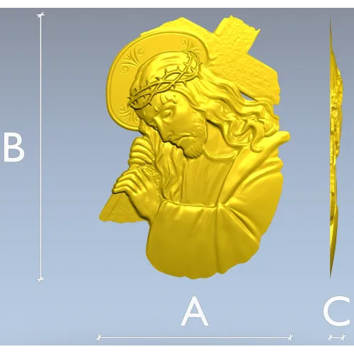 Христос несущий крест - 3D модель STL для ЧПУ