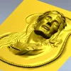Jesus Christ high-relief STL panel for CNC milling