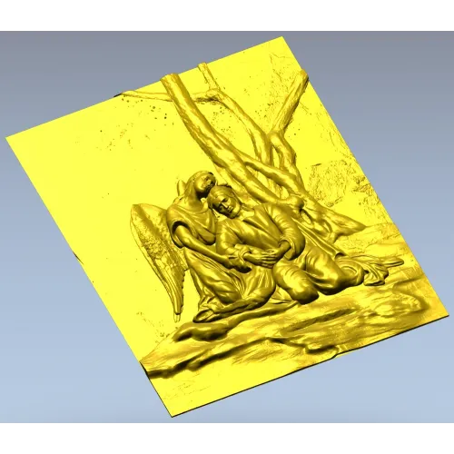 Christ in Gethsemane - high-relief 3D STL model for CNC