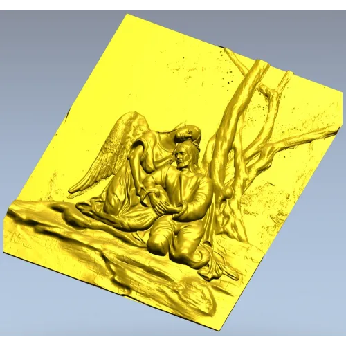 Christ in Gethsemane - high-relief 3D STL model for CNC
