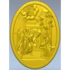 Annunciation Oval Medallion STL for CNC Relief