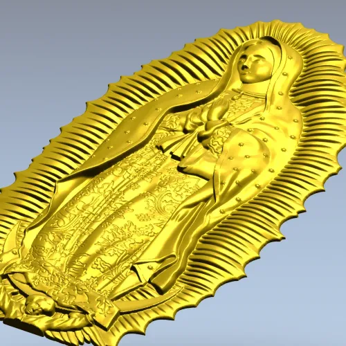 3D модель STL - Икона Богородица Гваделупская для ЧПУ