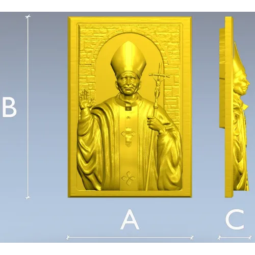Икона святителя в нише - STL 3D модель для ЧПУ