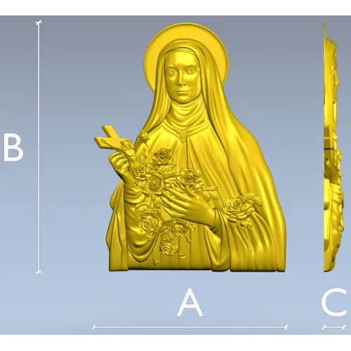 Святая Тереза из Лизьё - 3D модель для ЧПУ