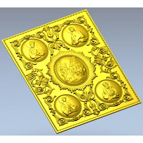 Orthodox Icon Relief Panel STL for CNC
