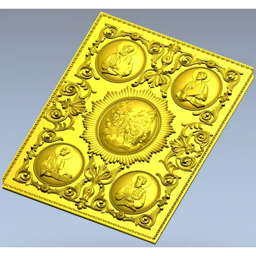 Orthodox Icon Relief Panel STL for CNC
