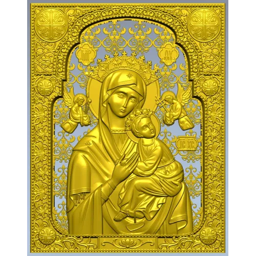 Our Lady of Perpetual Help - STL 3D Icon for CNC