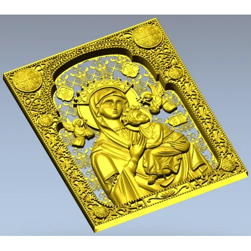 Our Lady of Perpetual Help - STL 3D Icon for CNC