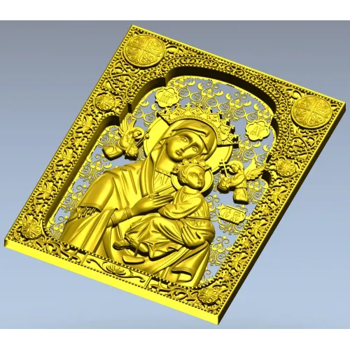 Our Lady of Perpetual Help - STL 3D Icon for CNC