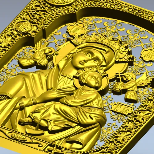 Our Lady of Perpetual Help - STL 3D Icon for CNC